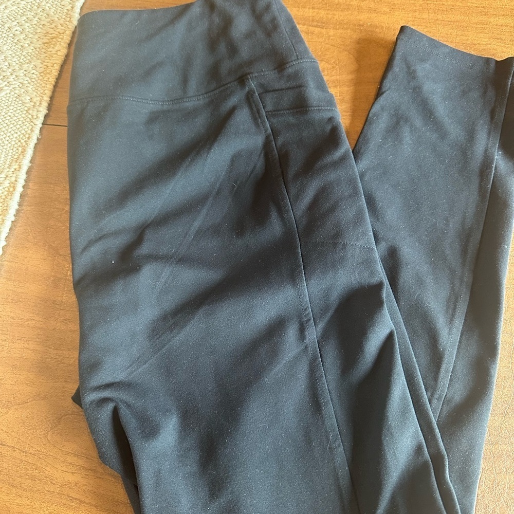 EUC T by TALBOTS Black Leggings SZ XL, side pockets - Picture 4 of 7